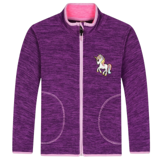 DÍVČÍ FLEESOVÁ MIKINA fialová FM8885