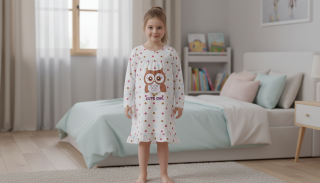 DÍVČÍ NOČNÍ KOŠILE smetanová Wolf S2281