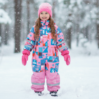Dívčí zimní kombinéza růžová Echt HA08