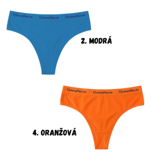DÁMSKÉ BEZEŠVÉ KALHOTKY tanga Greenice 6520