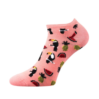 DÁMSKÉ PONOŽKY tukani lososová Fuski Boma Piki