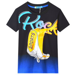 CHLAPECKÉ TRIČKO černé Kugo TM9208