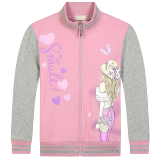 DÍVČÍ MIKINA lososová Kugo KM2310