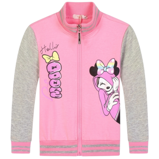 DÍVČÍ MIKINA růžová/šedá Kugo KM2315