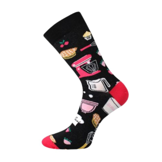Dámské trendy ponožky Woodoo černé cukrářka Fuski Boma