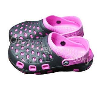 Dámské gumové nazouváky černá/růžová Listar 2001B