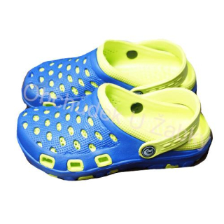 Dámské, pánské nazouváky gumové modrá/žlutá Listar 2001B