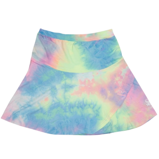 DÍVČÍ SUKNĚ batikovaná modrá/oranžová Kugo CY1003