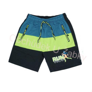 CHLAPECKÉ ŠORTKY černá/petrolejová Kugo TM8248