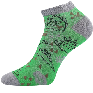 Chlapecké kotníčkové ponožky zelené Dino Dedonik Fuski Boma 