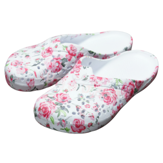 Gumové pantofle dámské bílá/růžová Listar 0535
