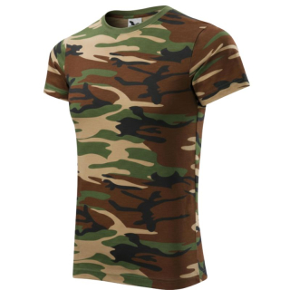 Malfini Camouflage Tričko unisex hnědé