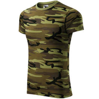 Malfini Camouflage Tričko unisex zelené