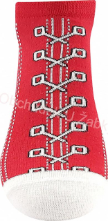 Kotníčkové PONOŽKY červené Fuski Boma Piki 80