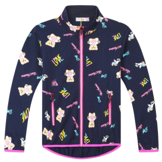 DÍVČÍ MIKINA tm.modrá Kugo HM0731