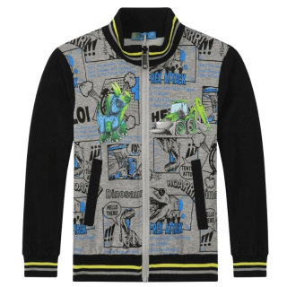 CHLAPECKÁ MIKINA černá/šedá Kugo JM8503