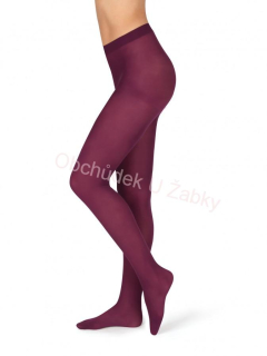 Dámské punčochové kalhoty neprůhledné vínové Magda Evona