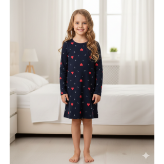 DÍVČÍ NOČNÍ KOŠILE tm.modrá Wolf S2382