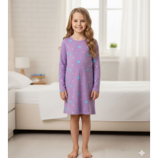 DÍVČÍ NOČNÍ KOŠILE fialová Wolf S2382