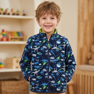 CHLAPECKÁ FLEESOVÁ MIKINA tm.modrá Wolf B2344