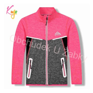 Dívčí MIKINA šedá/růžová Kugo FH9602