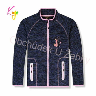 Dívčí fleesová mikina tm.modrá Kugo FM9718
