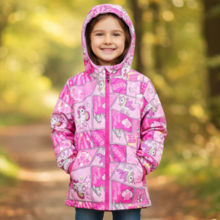 DÍVČÍ TEPLEJŠÍ BUNDA sv.růžová Kugo KB2336