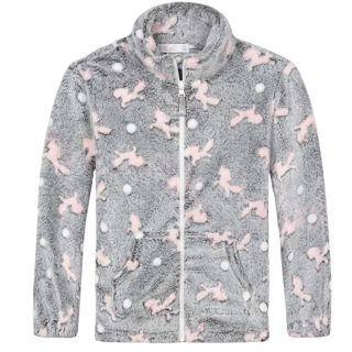 Dívčí fleesová mikina šedá Kugo KM2332