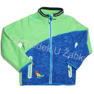 CHLAPECKÁ FLEESOVÁ MIKINA modrá/zelená FM9708