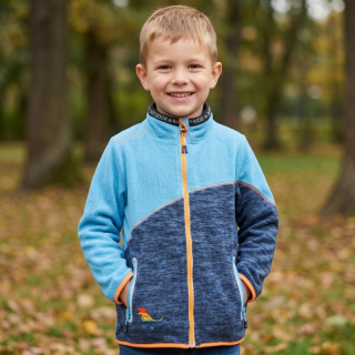 CHLAPECKÁ FLEESOVÁ MIKINA modrá FM9708