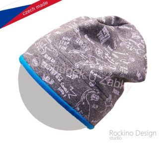  Chlapecká podzimní/jarní čepice šedý melír Rockino 5121