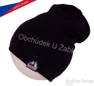 Chlapecká podzimní/jarní čepice černá Rockino 5658