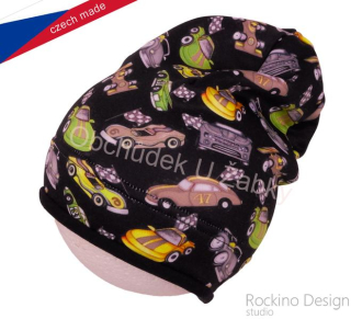 Chlapecká přechodová podzimní/jarní/zimní čepice černá Rockino 5672