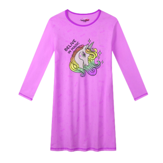 DÍVČÍ NOČNÍ KOŠILE fialová Kugo MN3774