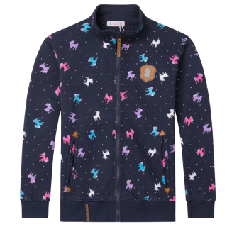 DÍVČÍ TEPLEJŠÍ MIKINA tm.modrá Kugo GM8665