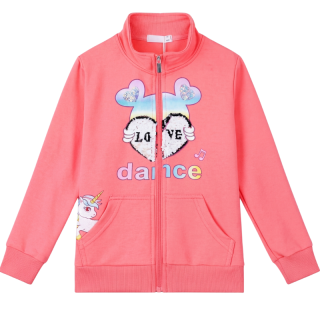 DÍVČÍ MIKINA meruňková Kugo WM0870