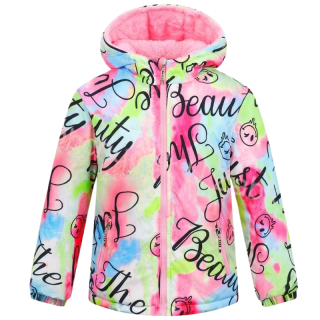 DÍVČÍ ZIMNÍ BUNDA růžová Kugo KB2341