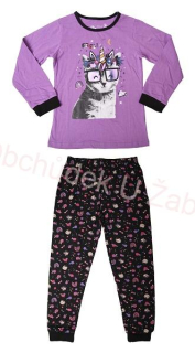 DÍVČÍ PYŽAMO fialové/černé Wolf S2352B
