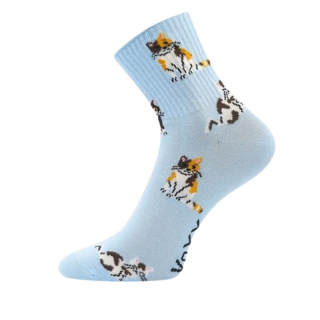 Dámské ponožky Agapi modré kočky Fuski Boma Voxx