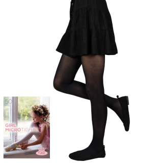 Dívčí punčochové kalhoty s mikrovláknem  černé  Fuski Boma