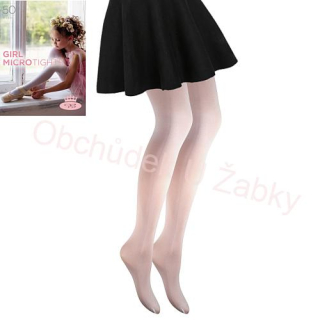 Dívčí punčochové kalhoty s mikrovláknem  bílé  Fuski Boma