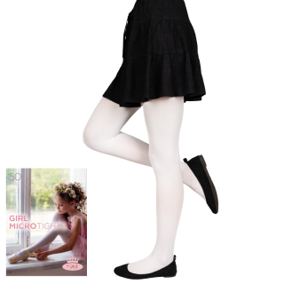 Dívčí punčochové kalhoty s mikrovláknem  bílé  Fuski Boma