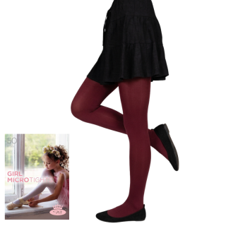 Dívčí punčochové kalhoty s mikrovláknem  vínová  Fuski Boma