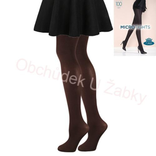 Dámské punčochové kalhoty s mikrovláknem hnědé Fuski Boma