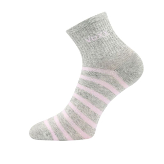 Dámské ponožky šedý melír/růžová Boxana Fuski Boma