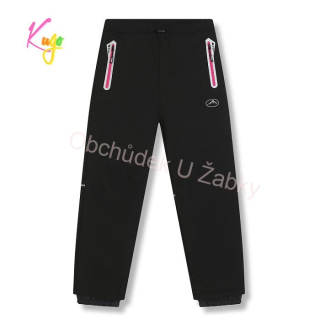 Dívčí SOFTSHELLOVÉ ZATEPLENÉ KALHOTY černé Kugo HK5628