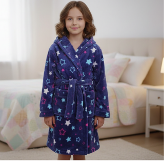 Dívčí župan tm.modrý Wolf Z2391