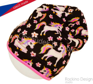 Dívčí přechodová podzimní/jarní/zimní čepice Jednorožec Rockino 5572