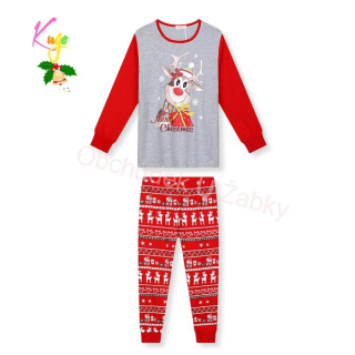 DÍVČÍ PYŽAMO šedá/červená Kugo MP3827