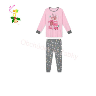 DÍVČÍ PYŽAMO růžová/šedá Kugo MP3828